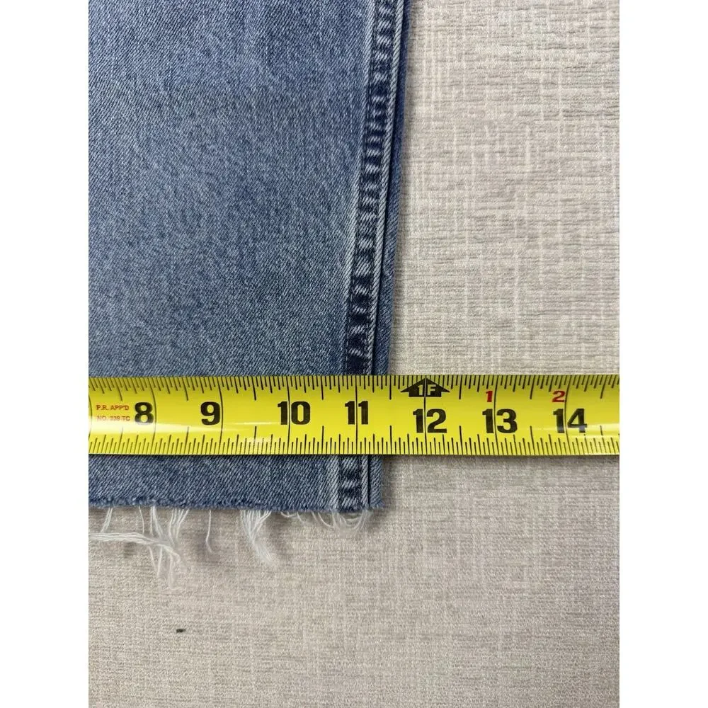 Levi’s SilverTab Oversized Jeans Men’s 38x26 Blue Denim Cutoff Raw Hem